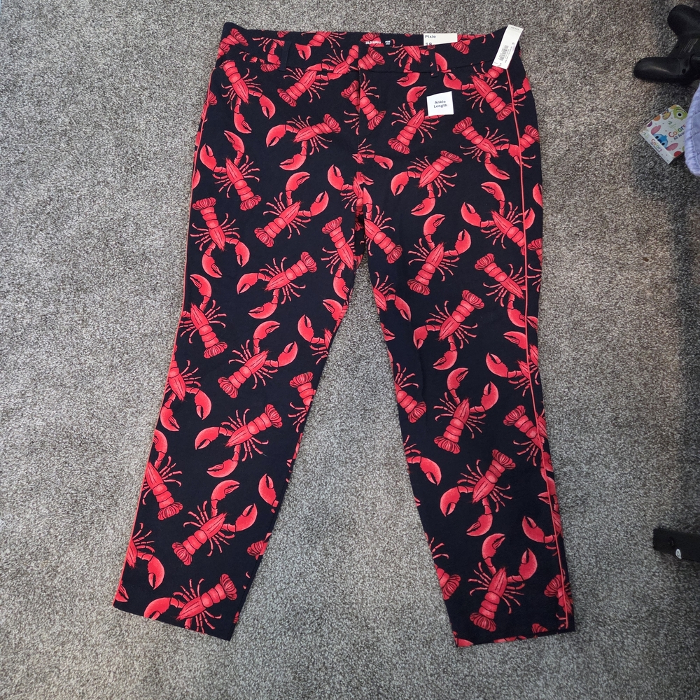 Old Navy Red Lobster Print Pants